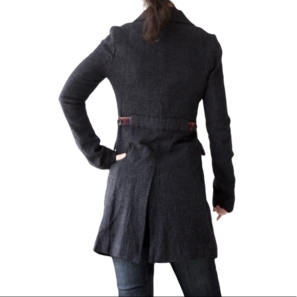 FREE PEOPLE small checkered wool jacket size 4 EUC - Picture 2 of 12